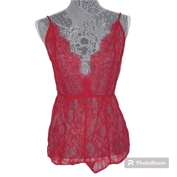 Victoria's Secret Other - Victoria’s Secret red lace negligee.  Size Small. Excellent used‎ condition.